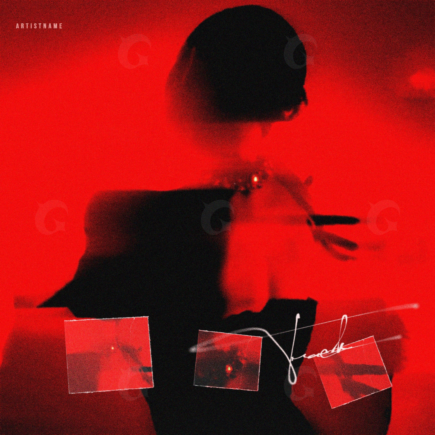 Silhouette with knife