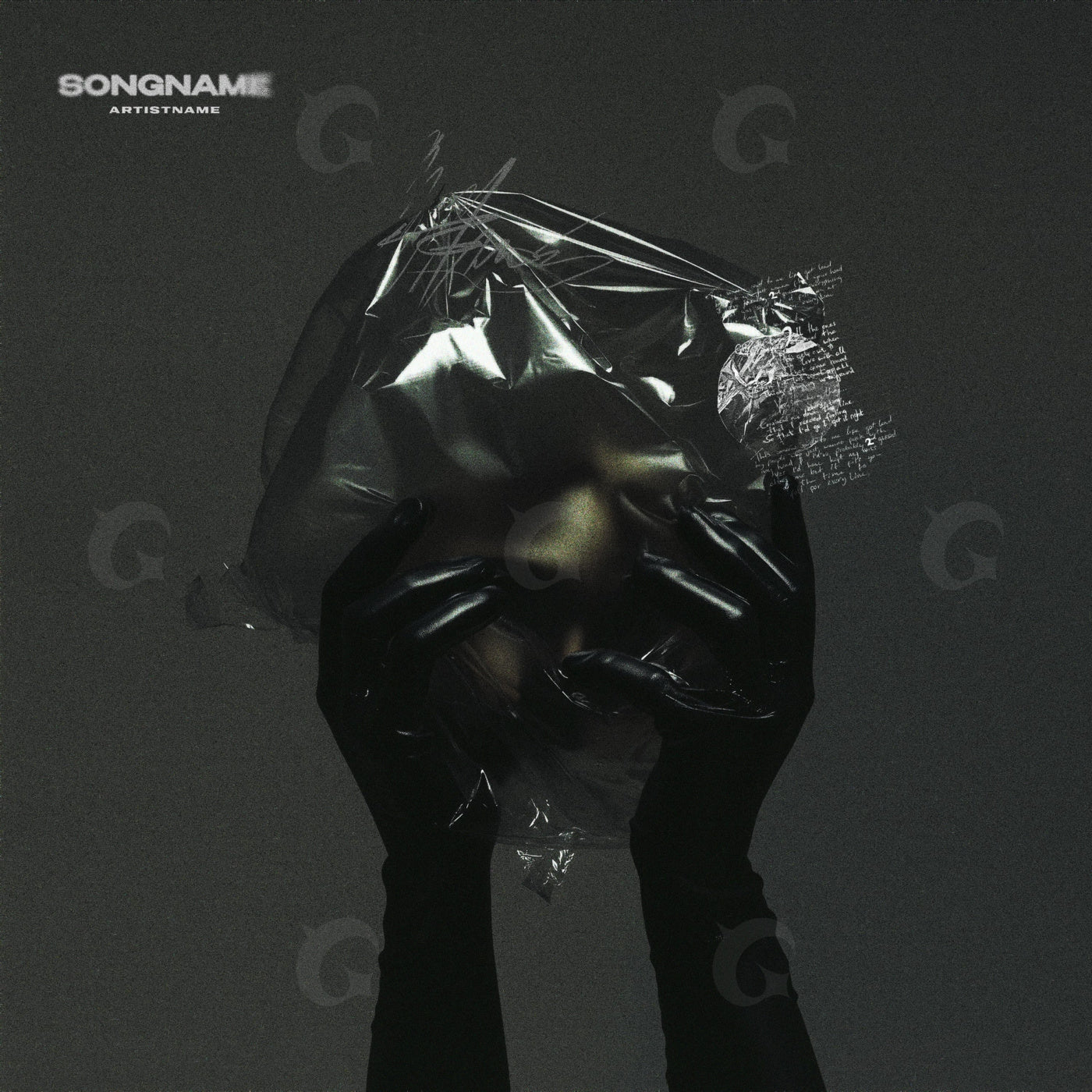 Hands pressing against mouth