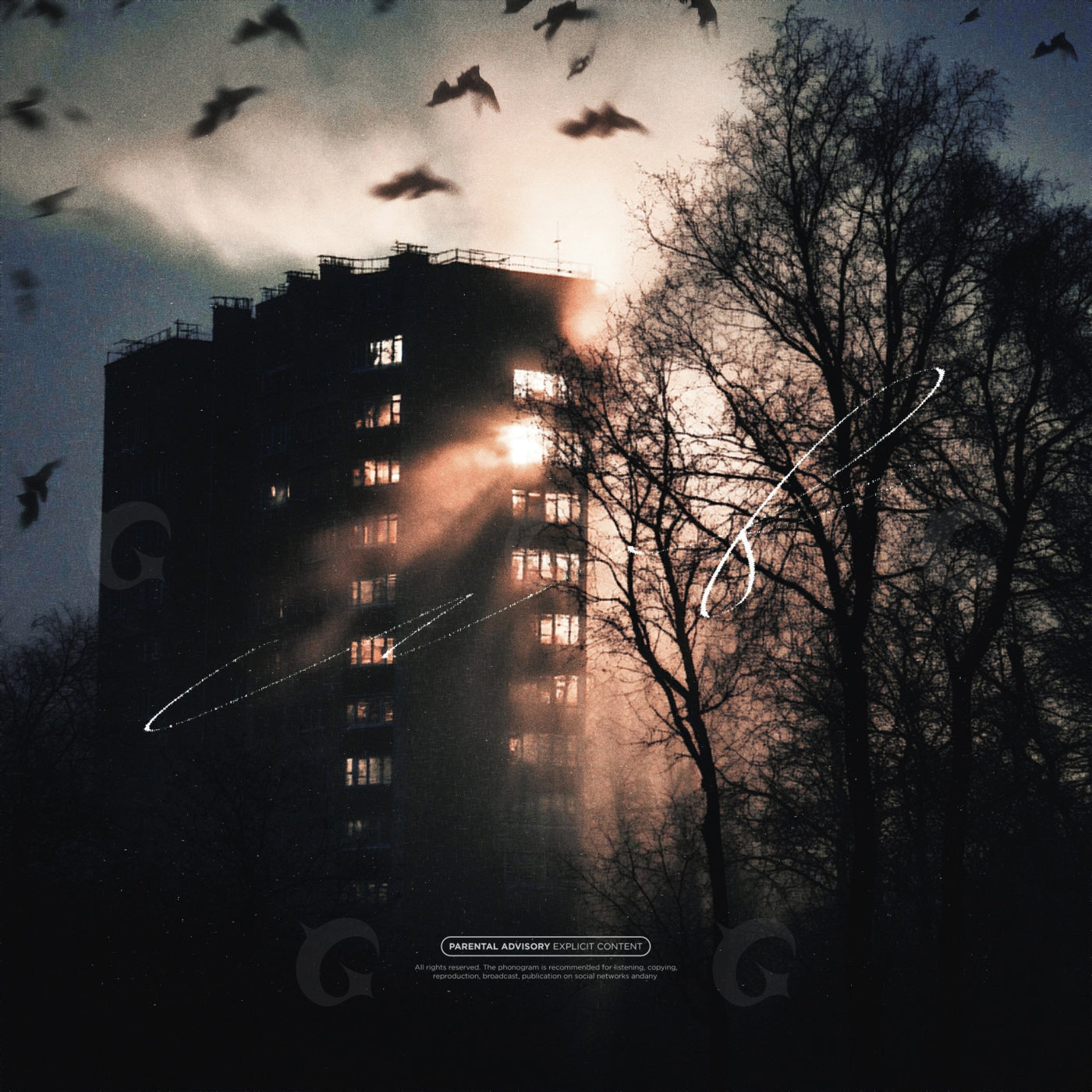 Midnight tower shadows