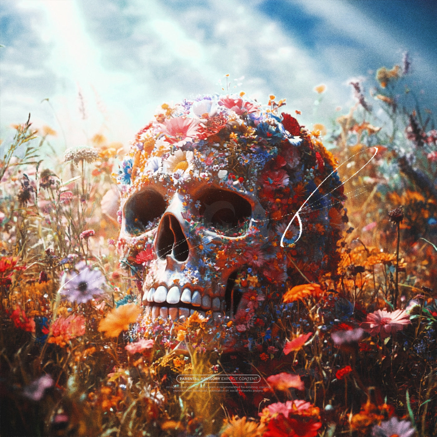Skull of flowers