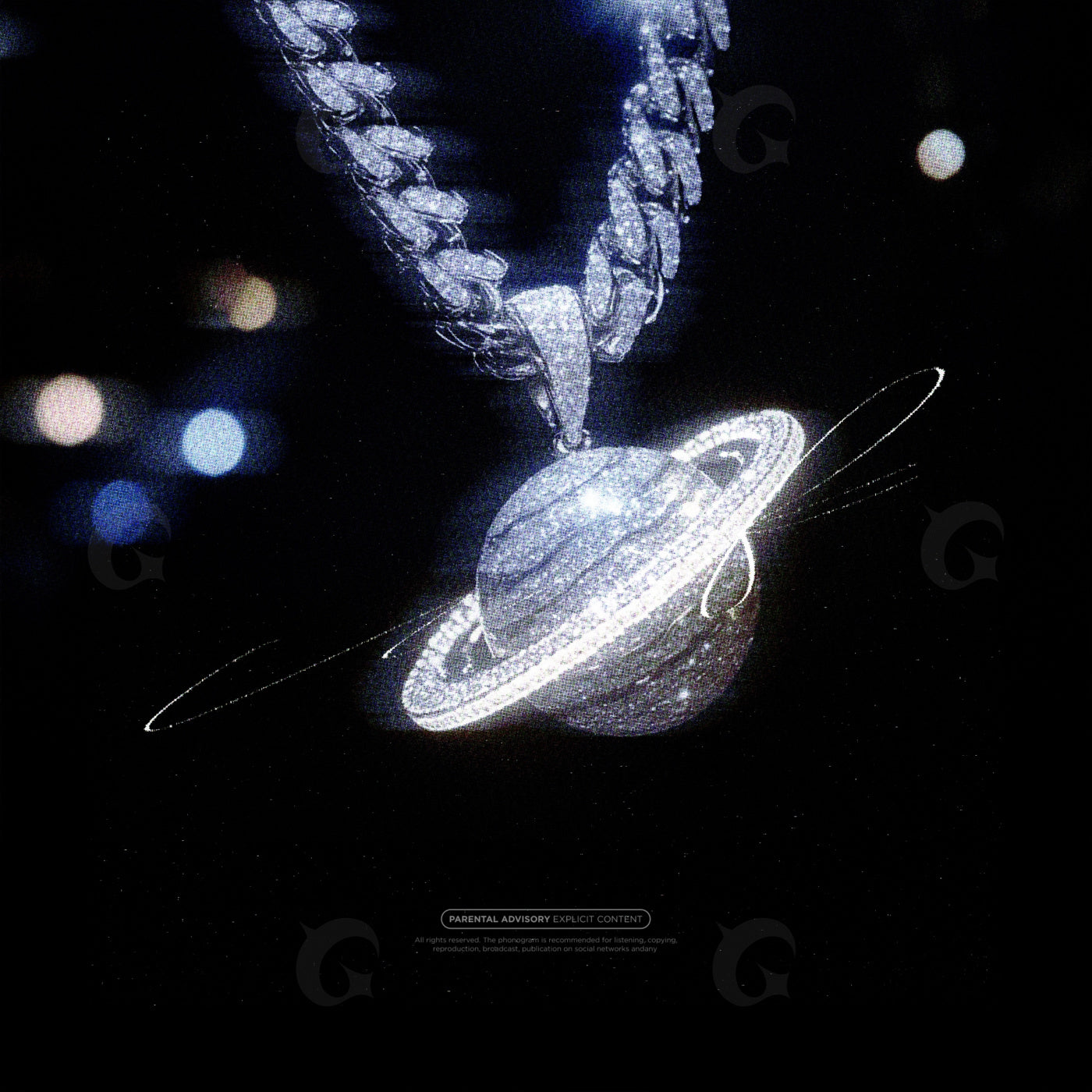 Orbiting diamond pendant