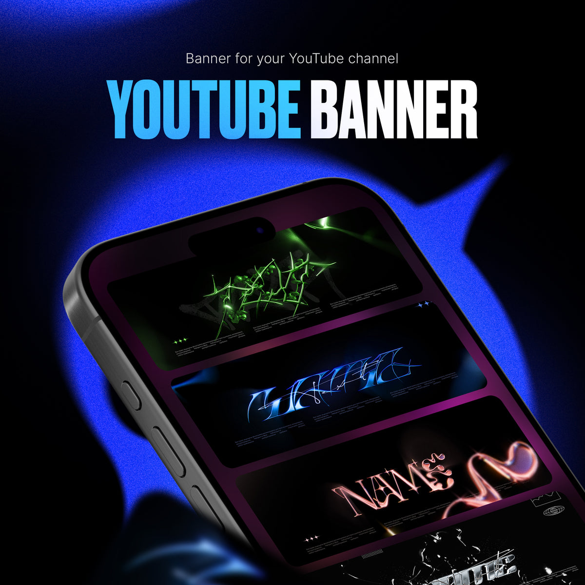 YouTube banner — YouTube banner design example for a music artist (1)